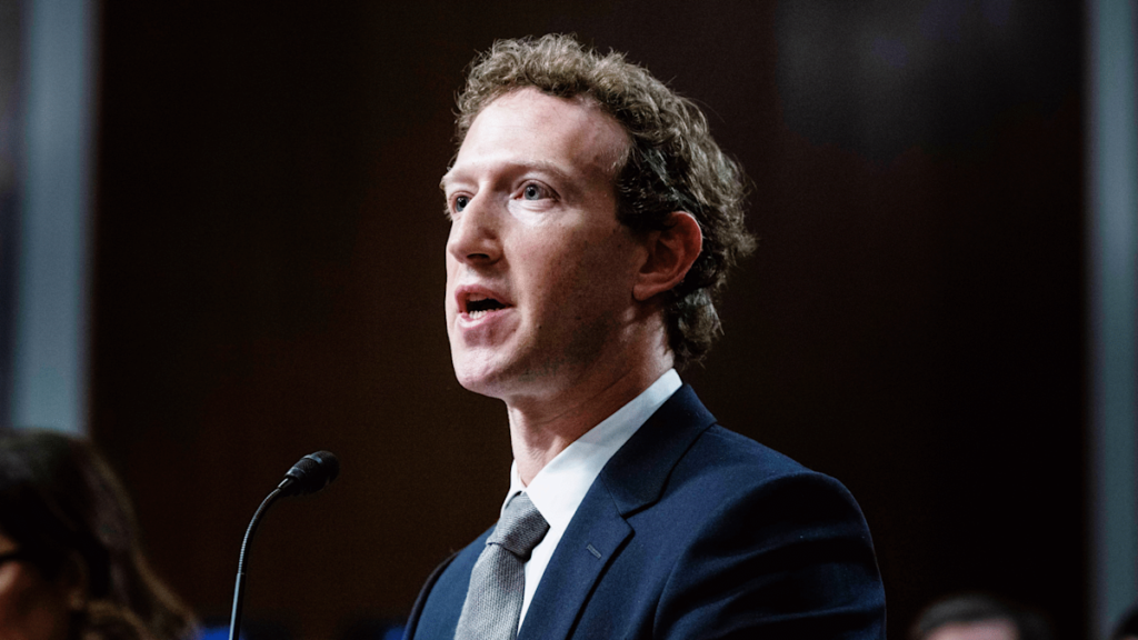 Mark Zuckerberg in a professional setting.