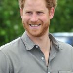 A friendly, close-up portrait of Prince Harry, the Duke of Sussex, smiling with his signature red beard and hair, wearing a smart-casual shirt.